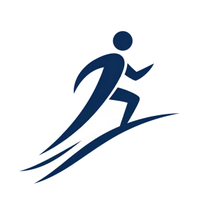 Icon of a figure stepping forward representing clinical rehabilitation settings